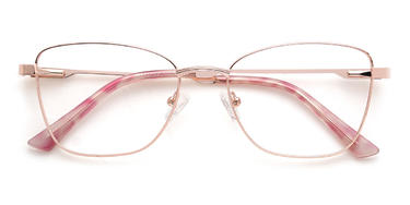Rose Gold Esperanza Glasses - Rectangle Glasses