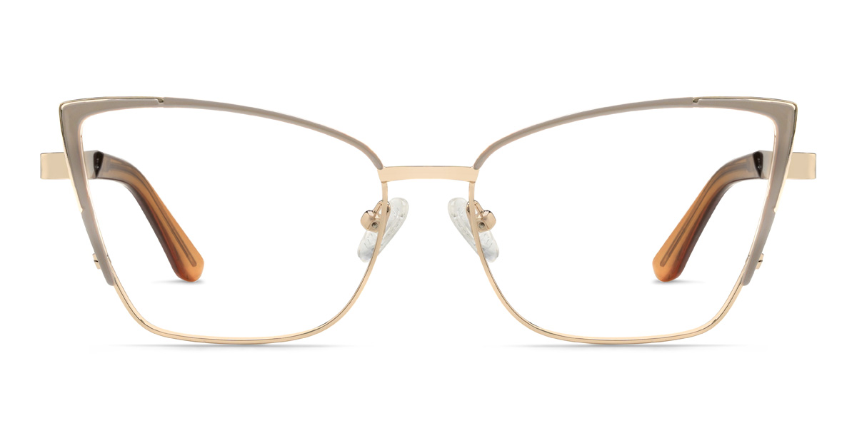 Gold Grey Naima - Cat Eye Glasses
