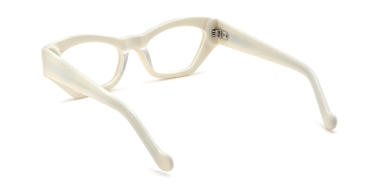 Cream White Sileidy Glasses - Rectangle Glasses