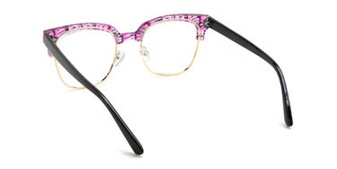 Gold Pink Tortoiseshell Percey Glasses - Square Glasses