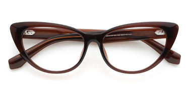 Brown Leti Glasses - Cat Eye Glasses