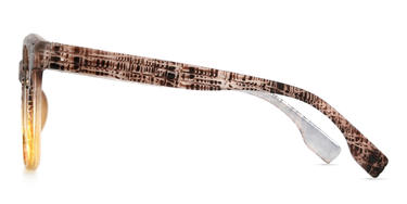 Brown Yellow Eleni Glasses - Square Glasses