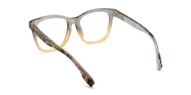 Brown Yellow Eleni Glasses - Square Glasses