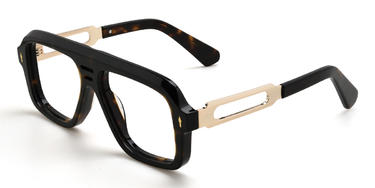 Deep Tortoiseshell Alderman Glasses - Aviator Glasses