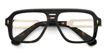 Deep Tortoiseshell Alderman Glasses - Aviator Glasses