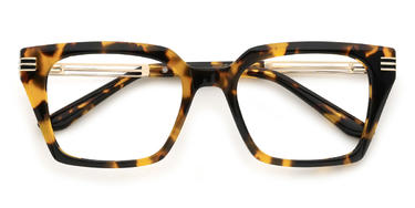 Tortoiseshell Joaquin Glasses - Rectangle Glasses