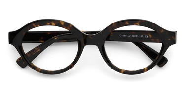 Tortoiseshell Median Glasses - Oval Glasses