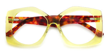 Yellow Chasen Glasses - Oval Glasses