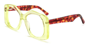 Yellow Chasen Glasses - Oval Glasses