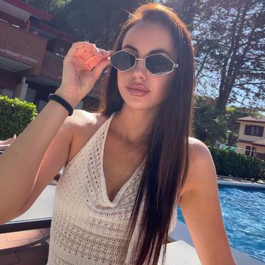 Gold Grey Farhan Glasses - Oval Sunglasses